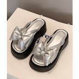 シルバー | 夏新作 リボンモチーフ PUレザー | ShopNikoNiko