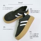 春新作 ローカット 厚底ラインスニーカー韓国ストリート | ShopNikoNiko | 詳細画像5 
