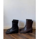 冬新作 スクエアトゥ ミドルブーツ韓国ファッション | ShopNikoNiko | 詳細画像6 