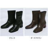 冬新作 スクエアトゥ ミドルブーツ韓国ファッション | ShopNikoNiko | 詳細画像2 