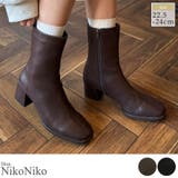 冬新作 スクエアトゥ ミドルブーツ韓国ファッション | ShopNikoNiko | 詳細画像1 