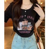 グレー | 冬新作 猫プリント サイドシャーリング | ShopNikoNiko