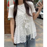 ホワイト | 春新作 フラワーレース フロントリボン | ShopNikoNiko