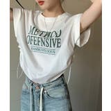 ホワイト | 春新作 サイドドロスト フレンチスリーブ | ShopNikoNiko