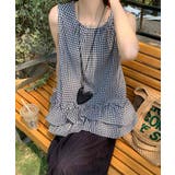 ブラック | 冬新作 ギンガムチェック ティアードフリル | ShopNikoNiko