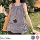 冬新作 ギンガムチェック ティアードフリル | ShopNikoNiko | 詳細画像1 