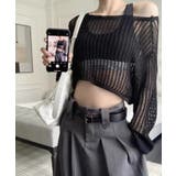 ブラック | 夏新作 ショート丈 ワンショルダー | ShopNikoNiko