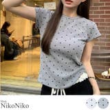 夏新作 ドット柄 クルーネック | ShopNikoNiko | 詳細画像1