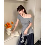 冬新作 ワンショルダー アシメフリル | ShopNikoNiko | 詳細画像16 