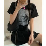 ブラック | 冬新作 ロゴプリント アシンメトリー | ShopNikoNiko