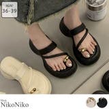 夏新作 メタルサムリング ボリュームソールトングサンダルシューズ | ShopNikoNiko | 詳細画像1 