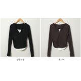 春新作 レイヤード風 フィンガーホール付き | ShopNikoNiko | 詳細画像2 