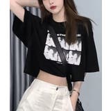 ブラック | 夏新作 モノクロフォトプリント ショート丈 | ShopNikoNiko