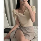 アイボリー | 夏新作 ワンショルダー リボンストラップ | ShopNikoNiko
