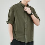 グリーン | シャツ メンズ 7分袖シャツ | shoppinggo