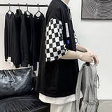 五分袖Tシャツ メンズ チェック柄袖 | shoppinggo | 詳細画像5 