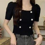 ブラック | ニット レディース 半袖 | shoppinggo