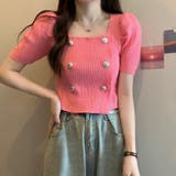 スイカレッド | ニット レディース 半袖 | shoppinggo