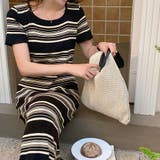ニットワンピース ボーダー柄 ロング丈 | shoppinggo | 詳細画像6