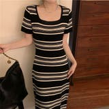 ニットワンピース ボーダー柄 ロング丈 | shoppinggo | 詳細画像7