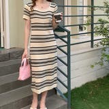 ニットワンピース ボーダー柄 ロング丈 | shoppinggo | 詳細画像9