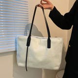 ホワイト | トートバッグ ファーバッグ ふわふわ | shoppinggo
