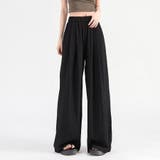 ブラック | 夏服 ワイドパンツ サマーパンツ | shoppinggo