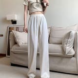 ホワイト | 夏服 ワイドパンツ サマーパンツ | shoppinggo