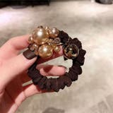 ブラウン | ヘアゴム パール 髪留め | shoppinggo