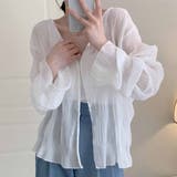 ホワイト | シアーカーディガン 透け感 UV対策 | shoppinggo