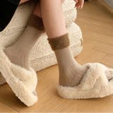 ベージュ | 靴下 クルーソックス 暖かい | shoppinggo