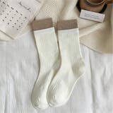 ホワイト+キャメル | 靴下 ソックス レディース | shoppinggo