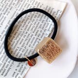 四角 | ヘアゴム リングゴム 金属ビジュー | shoppinggo