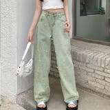 デニムパンツ パール デニムワイドパンツ | shoppinggo | 詳細画像2 