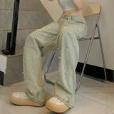 デニムパンツ パール デニムワイドパンツ | shoppinggo | 詳細画像9 