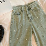 デニムパンツ パール デニムワイドパンツ | shoppinggo | 詳細画像15 