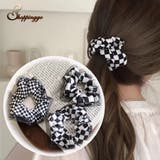 シュシュ ヘアゴム チェック柄 | shoppinggo | 詳細画像1 