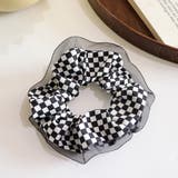 C | シュシュ ヘアゴム チェック柄 | shoppinggo