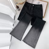 フレアパンツ デニムパンツ グラデーション | shoppinggo | 詳細画像3