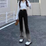 フレアパンツ デニムパンツ グラデーション | shoppinggo | 詳細画像8