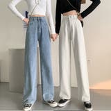 デニムパンツ レディース ワイドパンツ | shoppinggo | 詳細画像3
