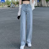 ブルー | デニムパンツ レディース ワイドパンツ | shoppinggo