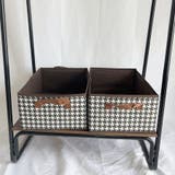 ブラウン | 収納ケース 千鳥格子 チェック | shoppinggo