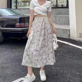 ロングスカート 花柄 水墨柄 | shoppinggo | 詳細画像7
