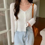 サマーカーディガン Vネック 透かし編み | shoppinggo | 詳細画像13