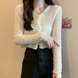 サマーカーディガン Vネック 透かし編み | shoppinggo | 詳細画像16