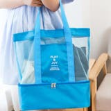 ブルー | プールバッグ ビーチバッグ 2層タイプ | shoppinggo