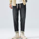 ブルー | ジーンズ 裏起毛デニムパンツ メンズ | shoppinggo