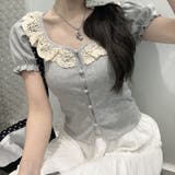 半袖 Tシャツ 刺繡クロップド丈 | shoppinggo | 詳細画像5 