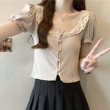 半袖 Tシャツ 刺繡クロップド丈 | shoppinggo | 詳細画像13 